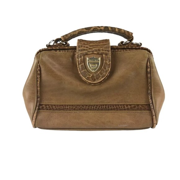 Handbags - Jackson Womens Brown Dolce Vita Leather Inner Pocket Top Handle Bag Size Medium